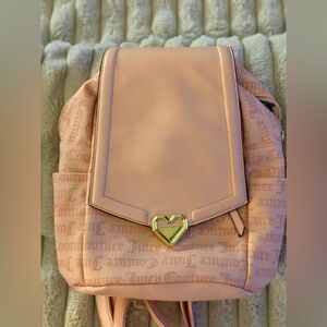 Juicy Couture Blush Pink Backpack with Heart Clasp